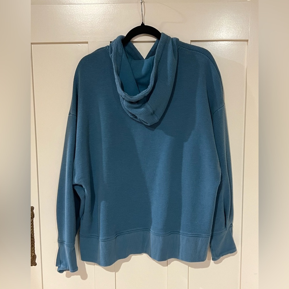 ATHLETA Plus Size Balance Waffle Hoodie Sweatshirt Size 1X - Picture 3 of 15